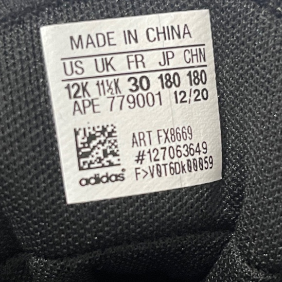 Adidas Harden Vol 5 Futurenatural in Black Kids Size 12K - Picture 6 of 6